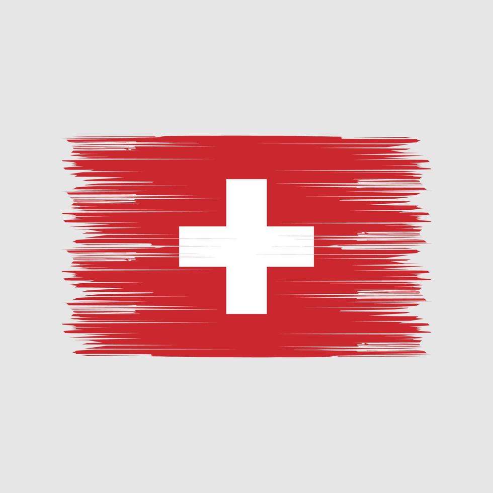 Switzerland Flag Brush. National Flag vector