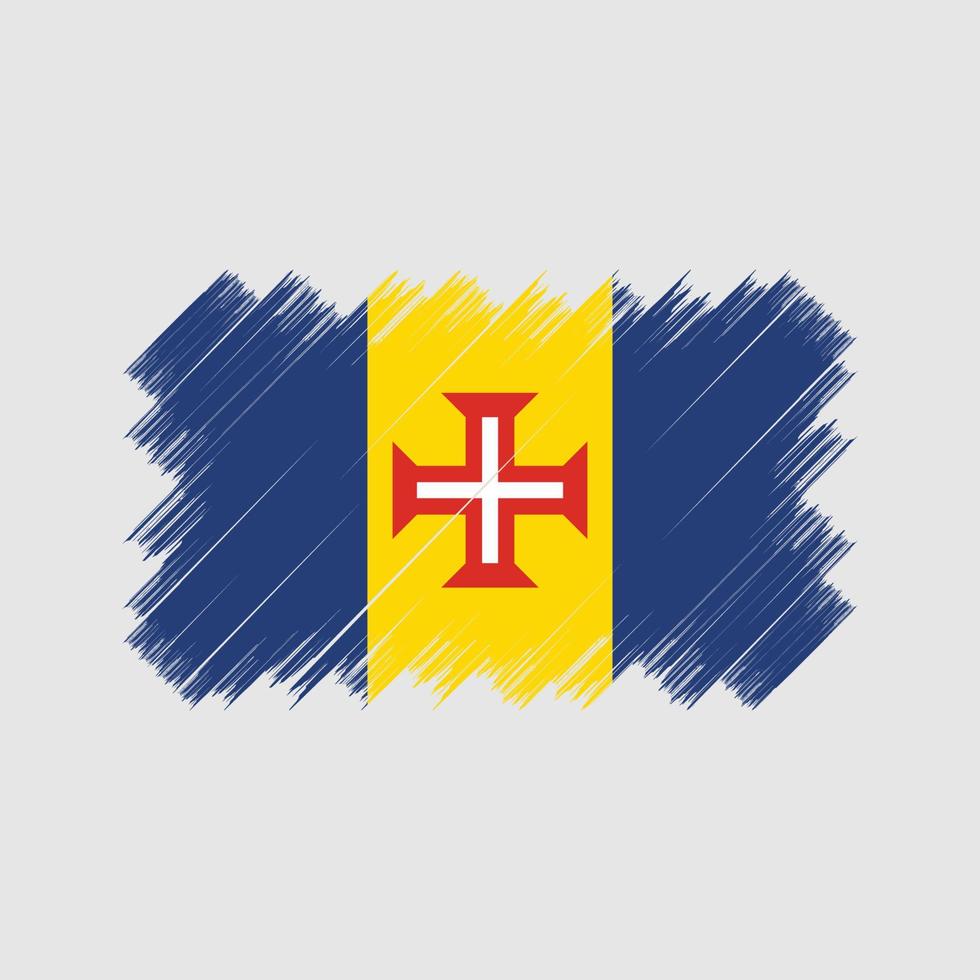 cepillo de la bandera de madeira. bandera nacional vector