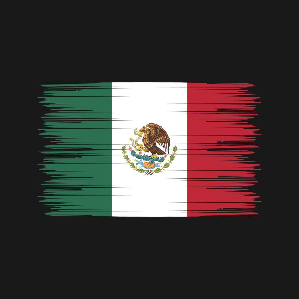 cepillo de bandera de méxico. bandera nacional vector