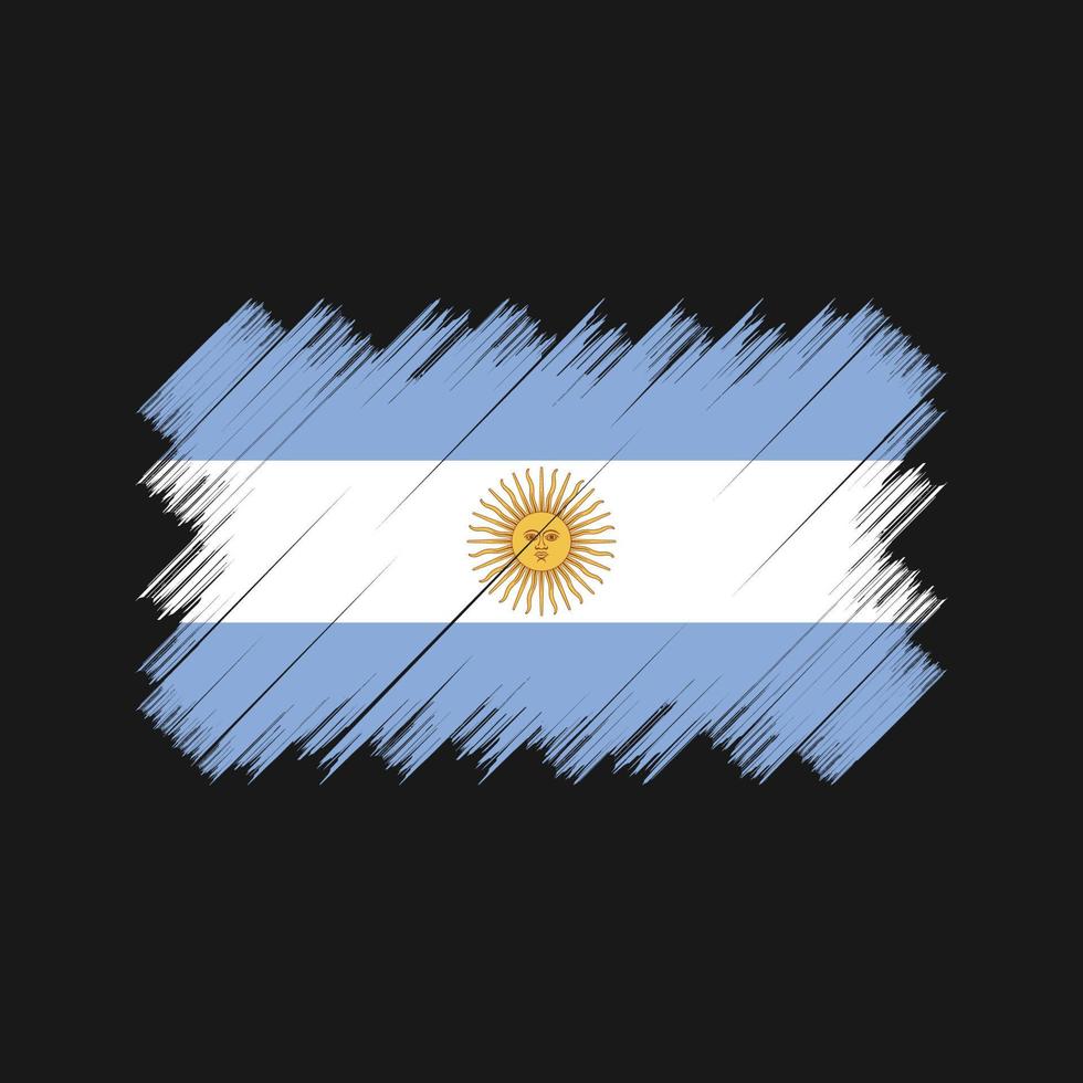 Argentina Flag Brush. National Flag vector