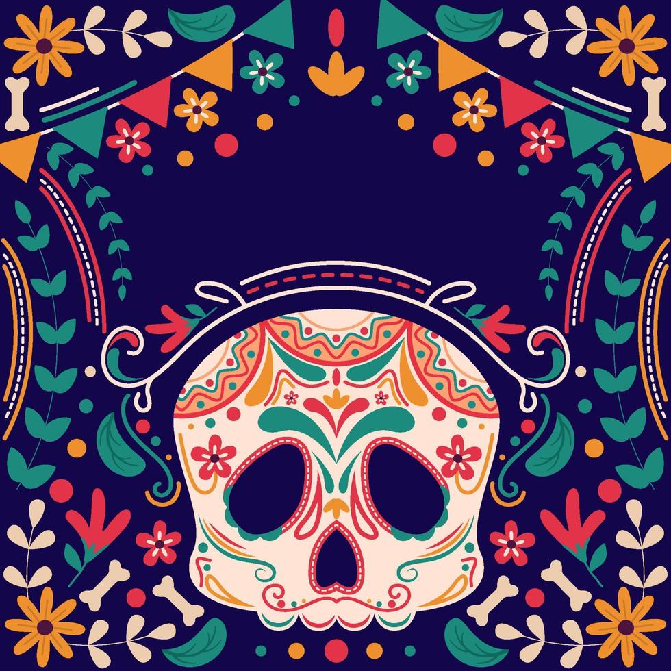 Dia De Los Muertos Background Concept vector