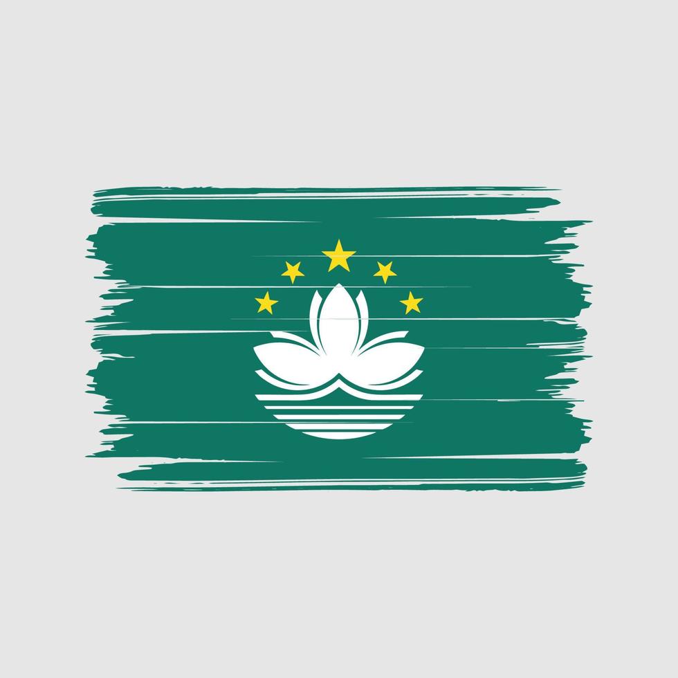 Macau Flag Brush Vector. National Flag vector