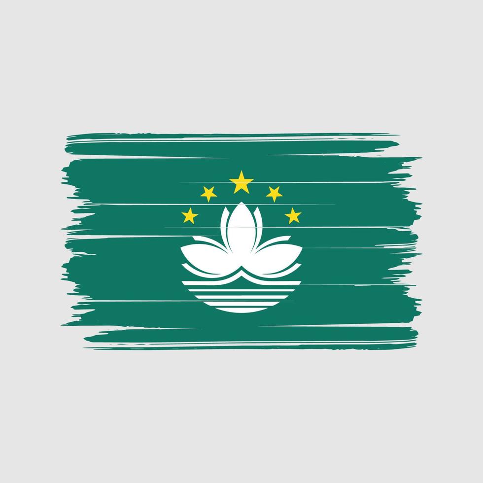 vector de pincel de bandera de Macao. bandera nacional