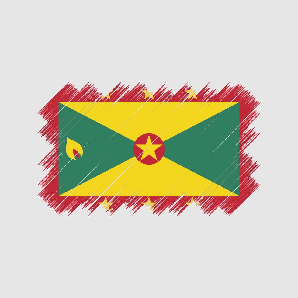 Grenada Flag Brush. National Flag vector