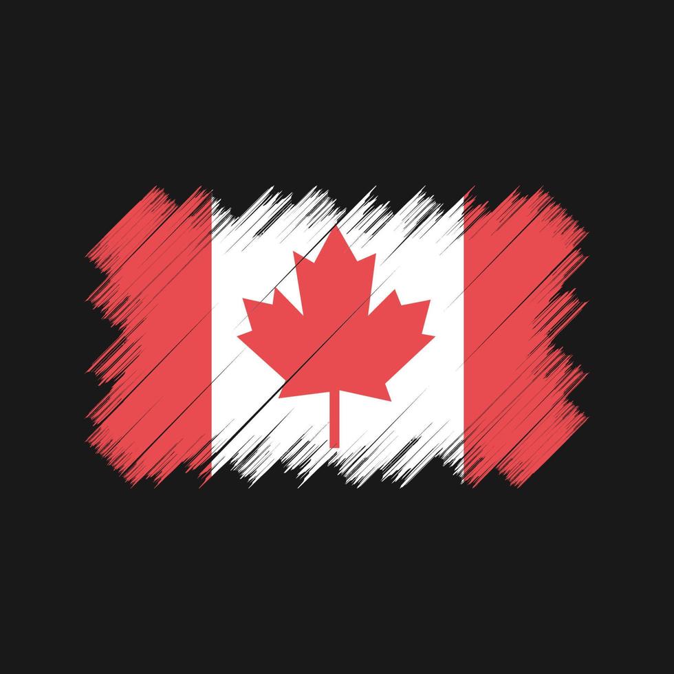 cepillo de la bandera de canadá. bandera nacional vector