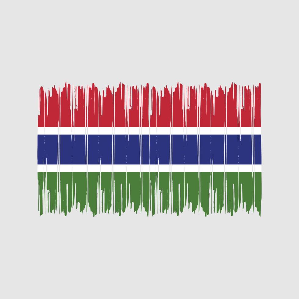 Gambia Flag Brush Strokes. National Flag vector