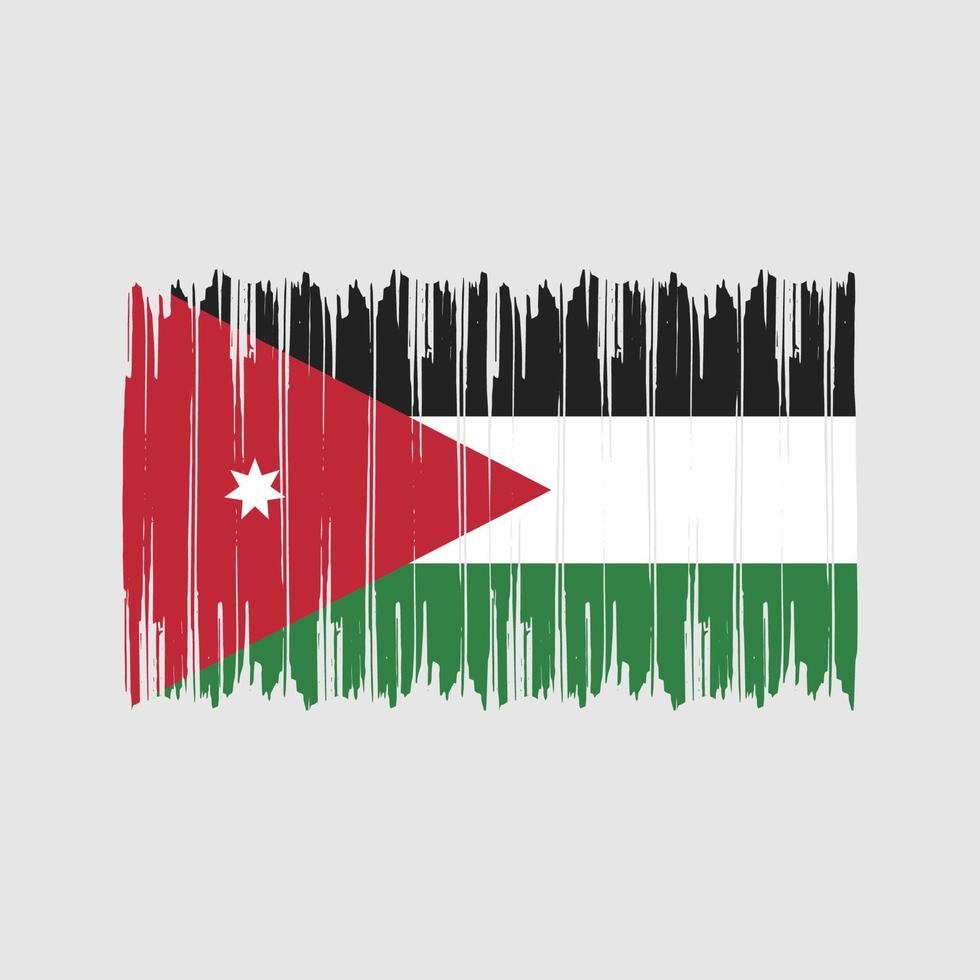 Jordan Flag Brush Strokes. National Flag vector