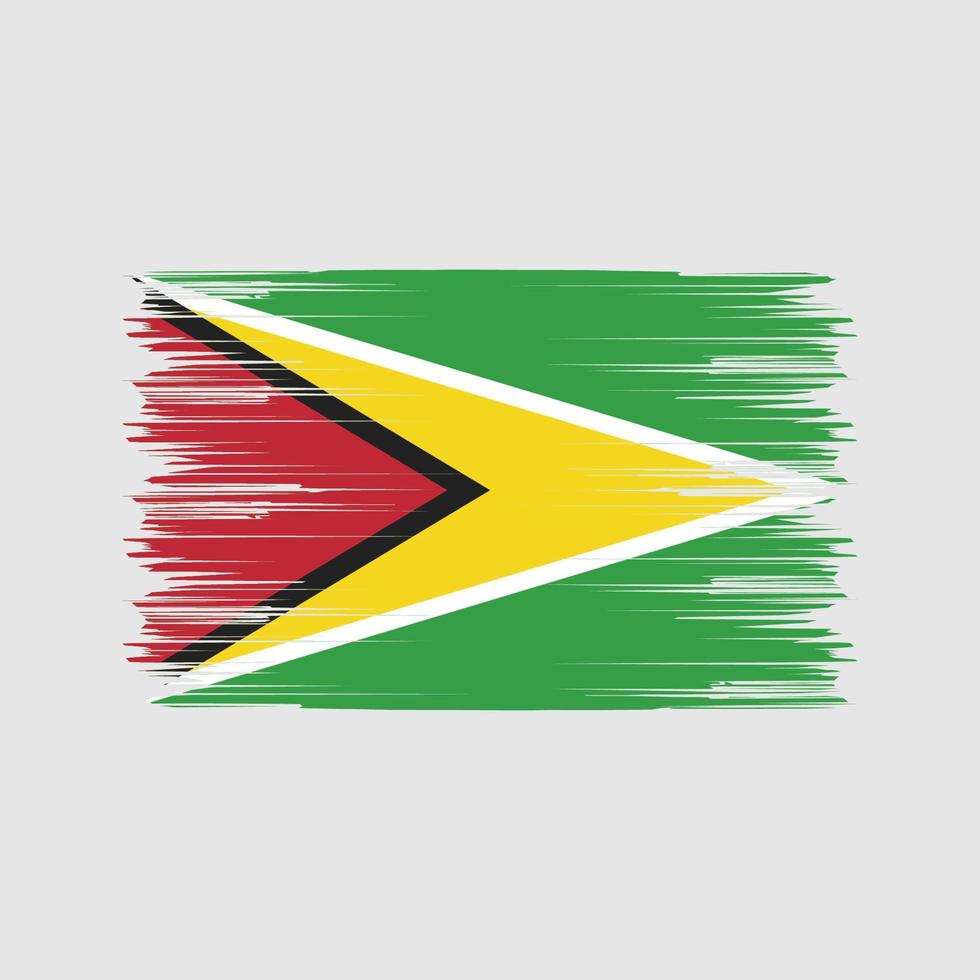 Guyana Flag Brush. National Flag vector