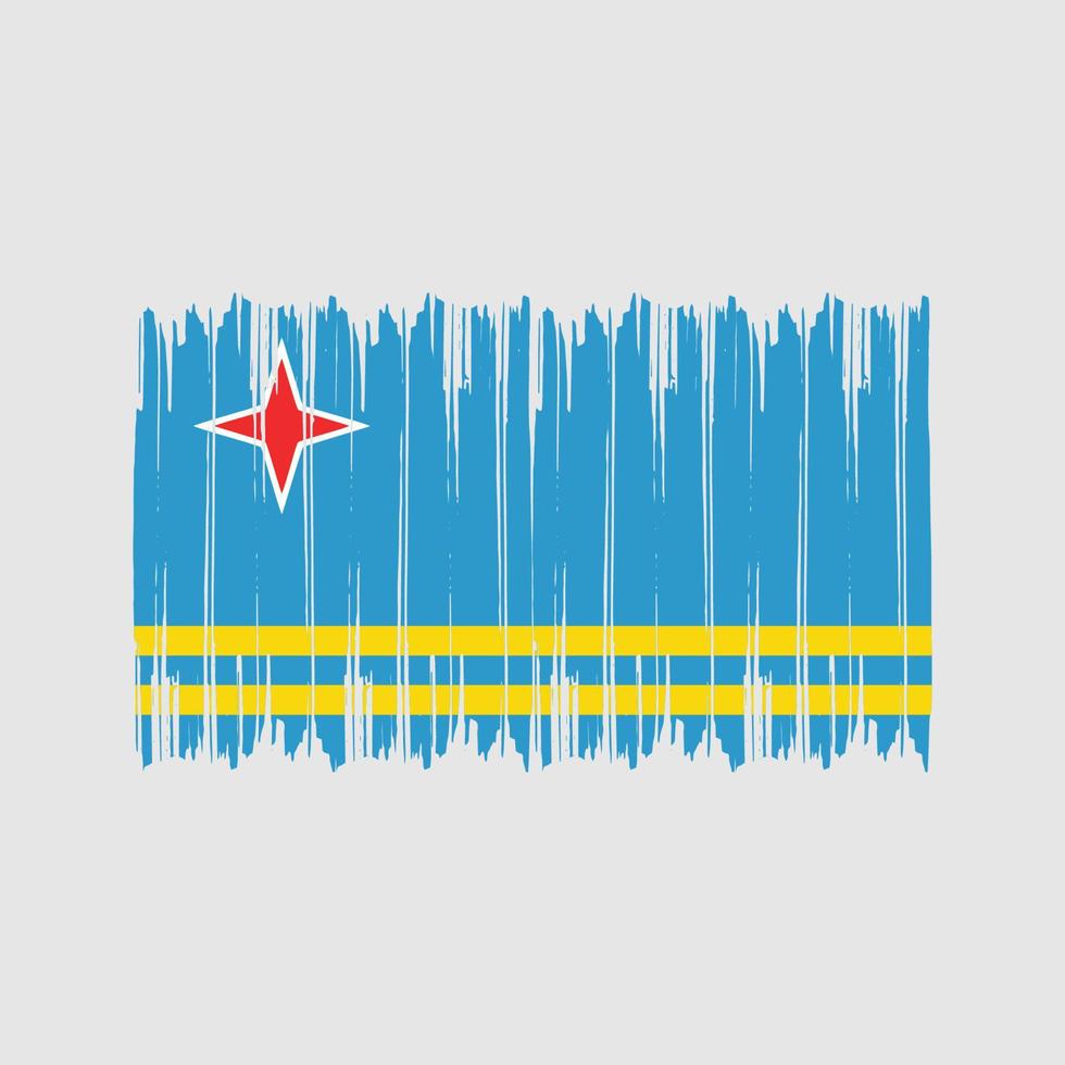 Aruba Flag Brush Strokes. National Flag vector