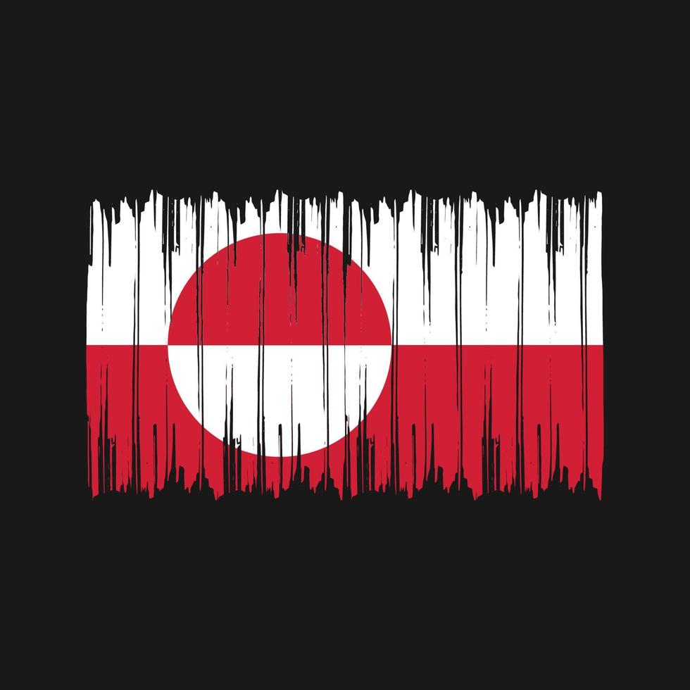 Greenland Flag Brush Strokes. National Flag vector