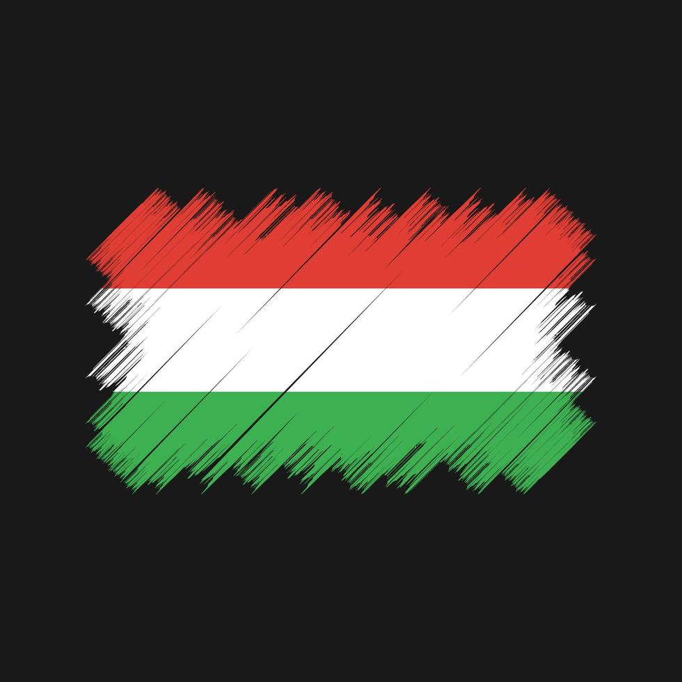 Hungary Flag Brush. National Flag vector
