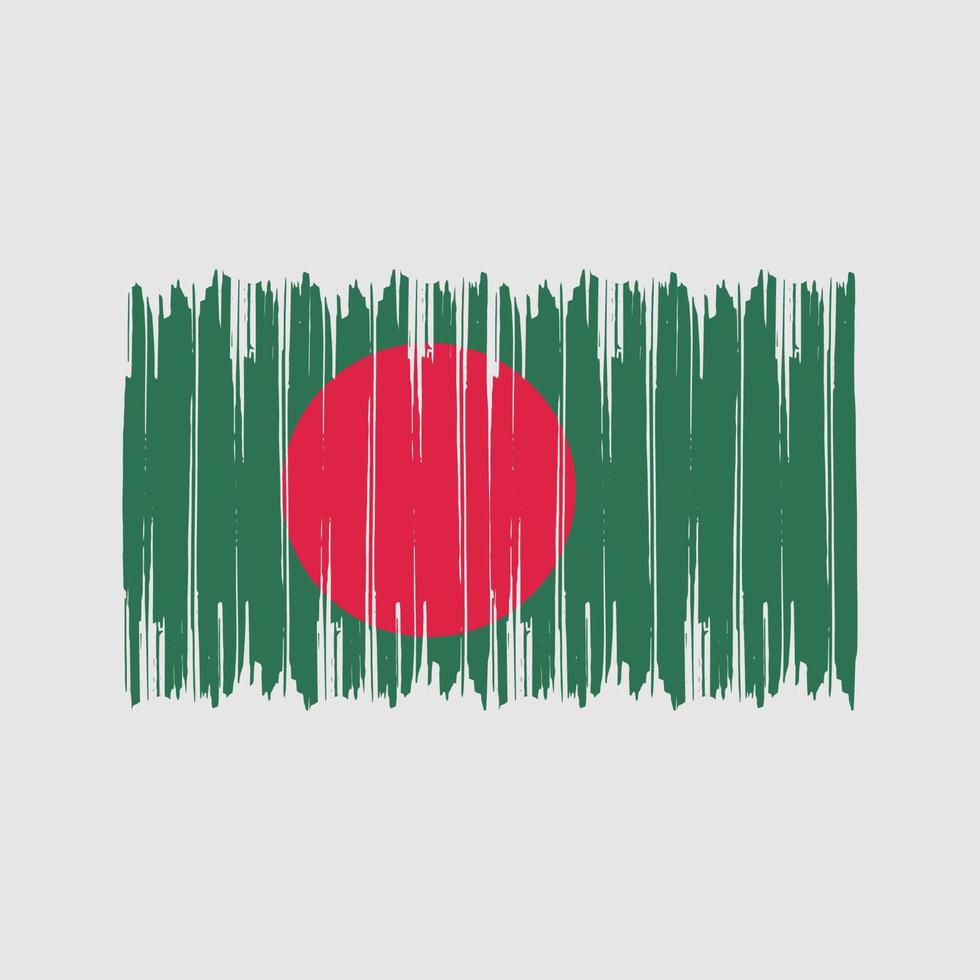 Bangladesh Flag Brush Strokes. National Flag vector