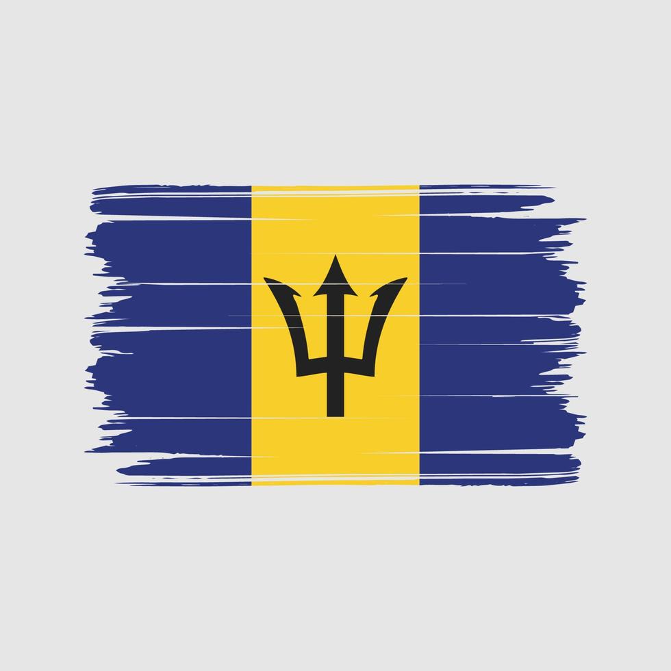 Barbados Flag Brush Vector. National Flag vector