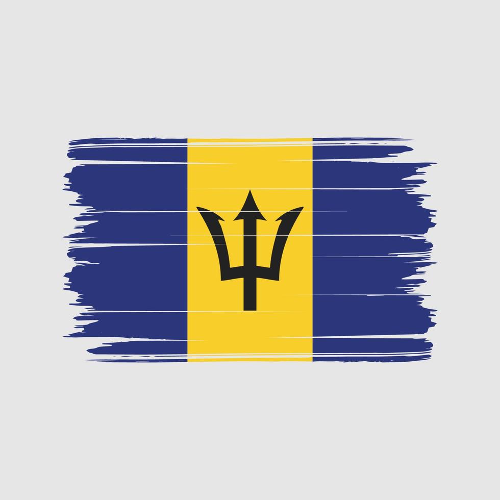 vector de pincel de bandera de barbados. bandera nacional