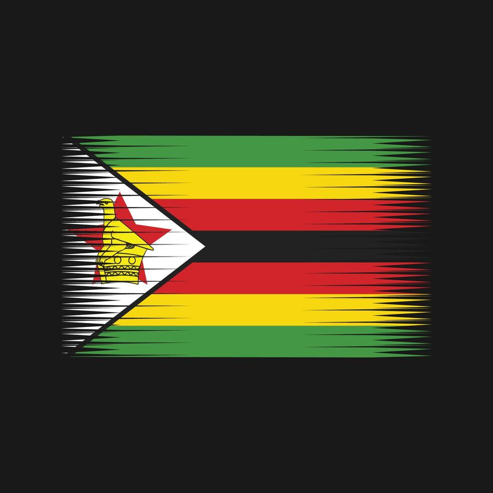 vector de la bandera de Zimbabue. bandera nacional