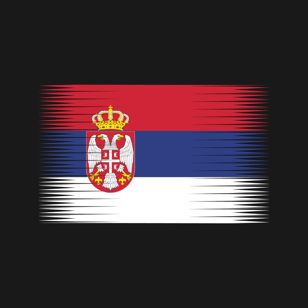 vector de bandera serbia. bandera nacional