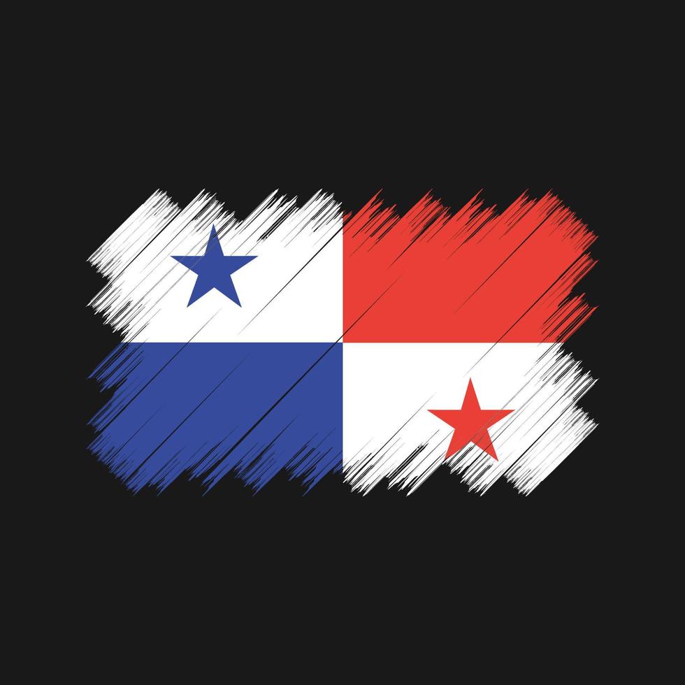 Panama Flag Brush. National Flag vector