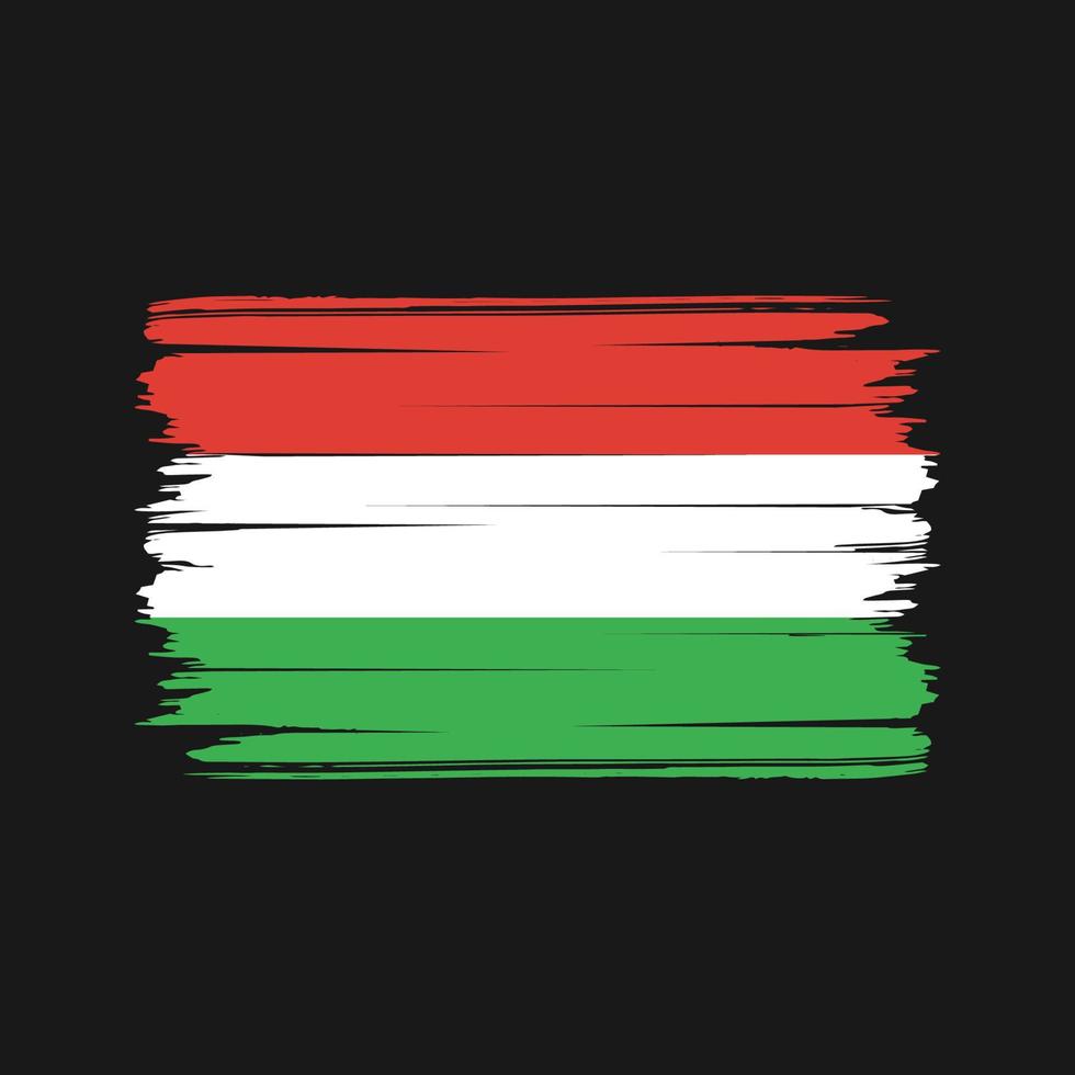 Hungary Flag Brush Vector. National Flag vector