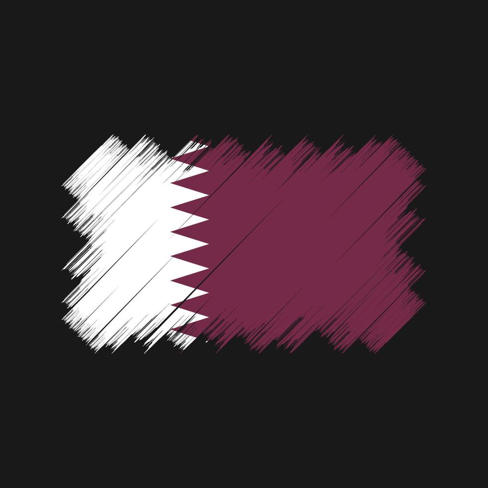 Qatar Flag Brush. National Flag vector