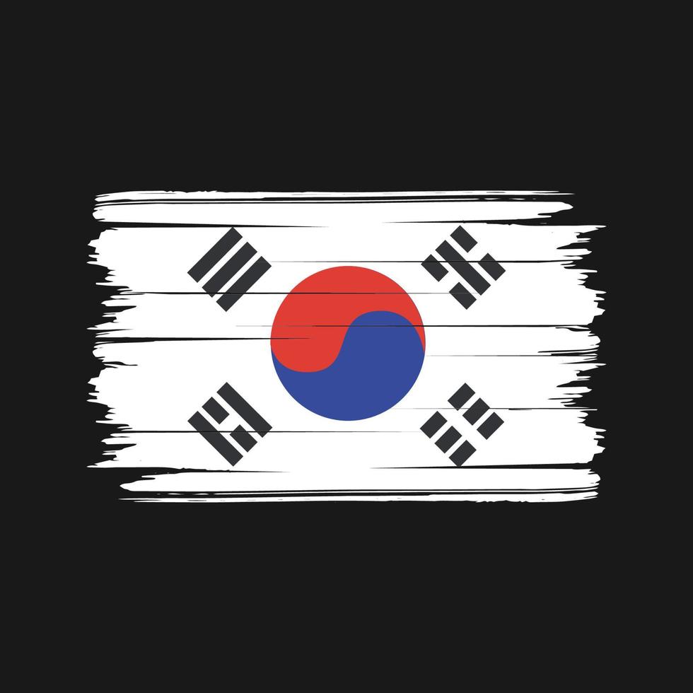 South Korea Flag Brush Vector. National Flag vector