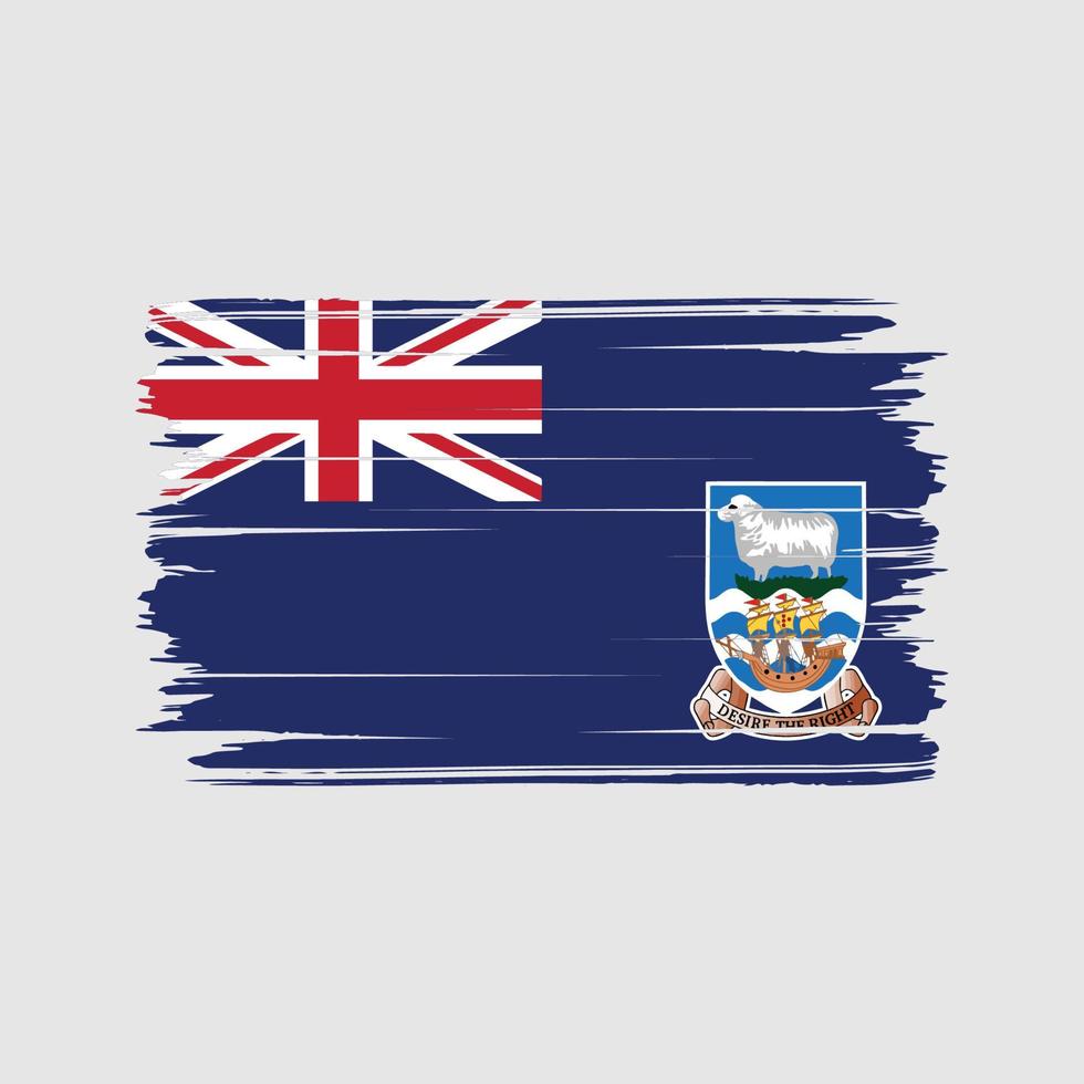vector de pincel de bandera de las islas malvinas. bandera nacional