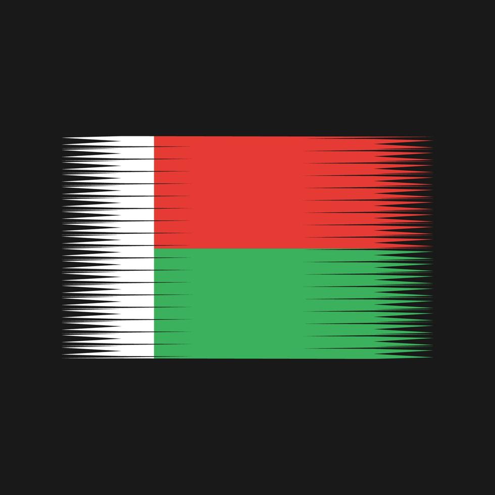 vector de la bandera de madagascar. bandera nacional