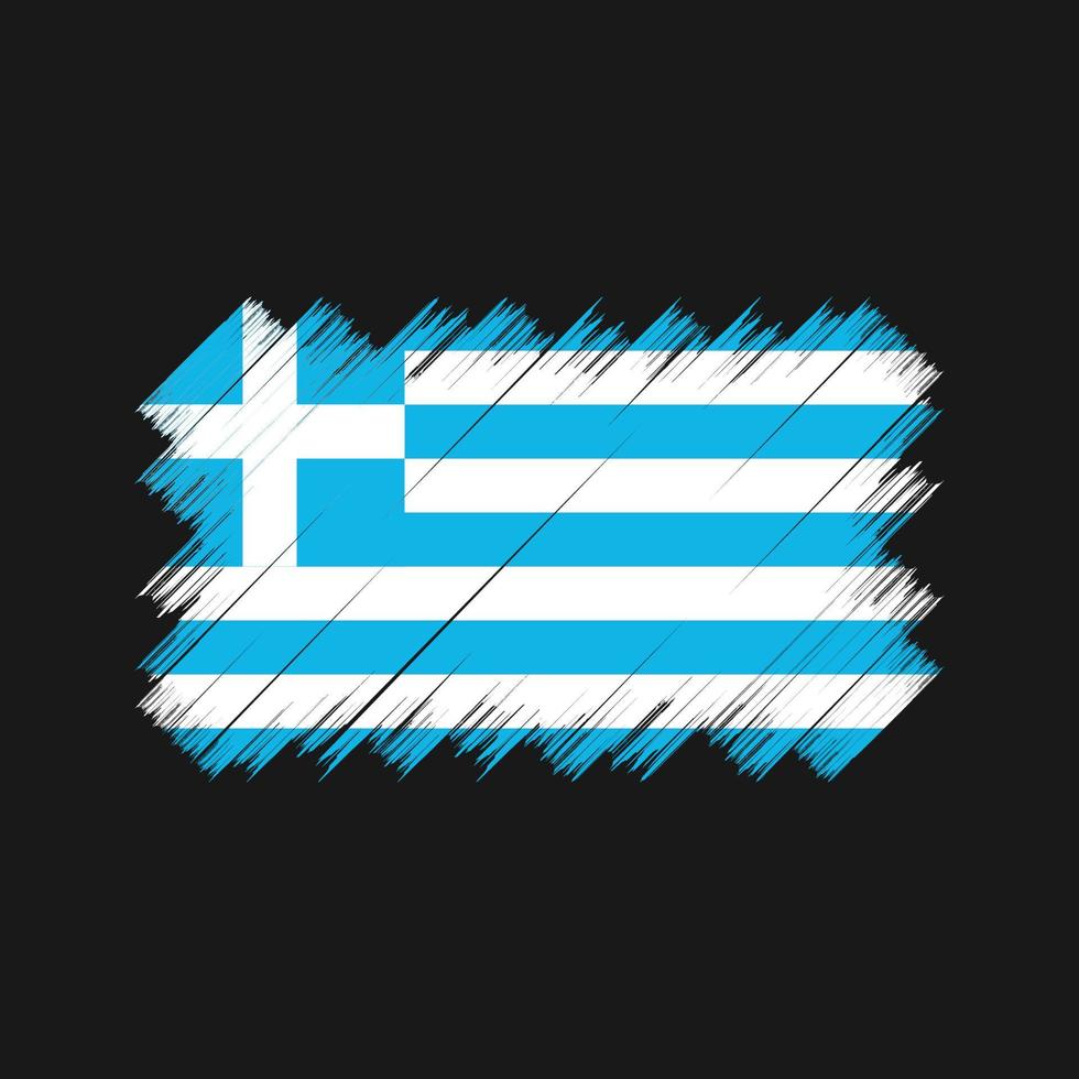 Greece Flag Brush. National Flag vector