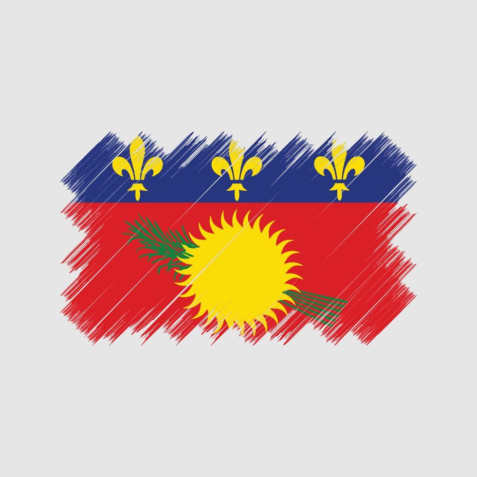 Guadeloupe Flag Brush. National Flag vector