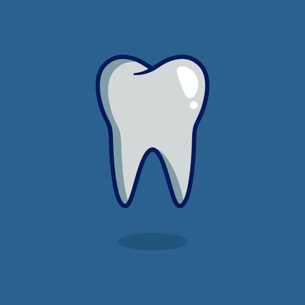 vector de dientes aislado sobre fondo azul