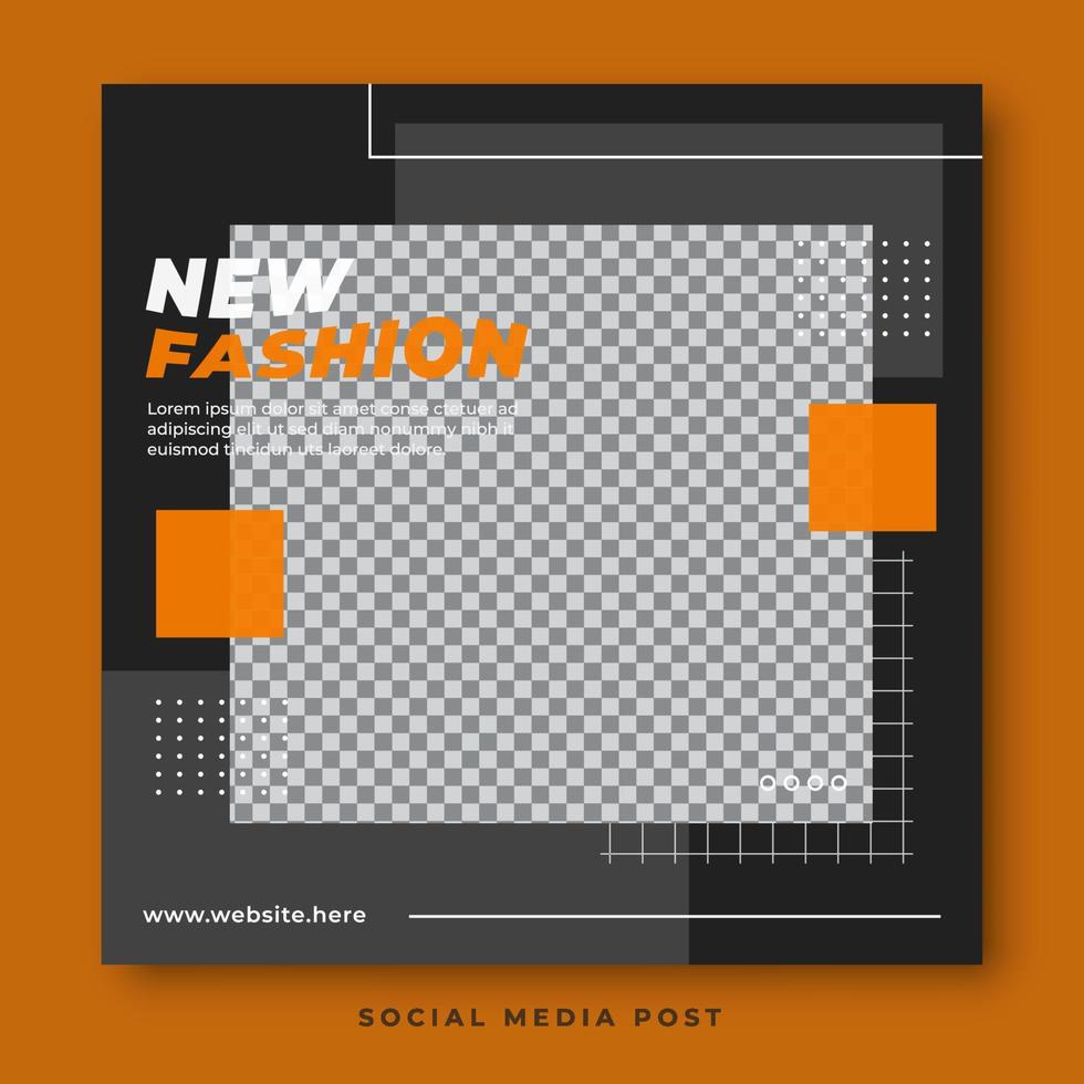 New fashion square banner social media template vector