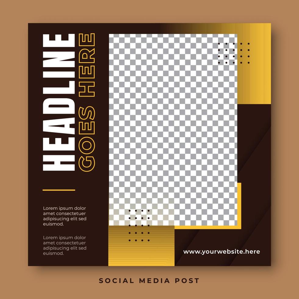 Fashion sale square banner social media template vector