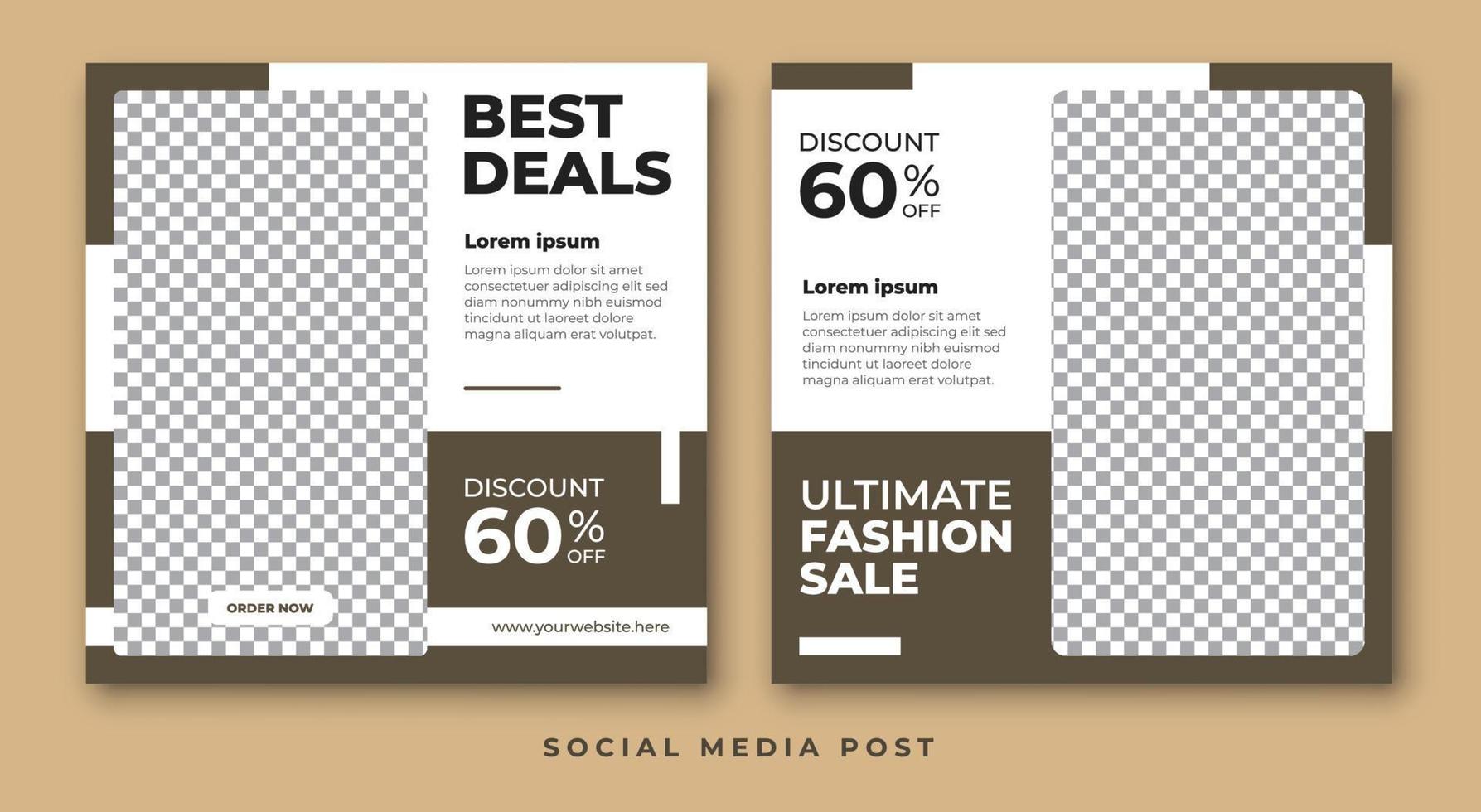 Best deals social media template vector