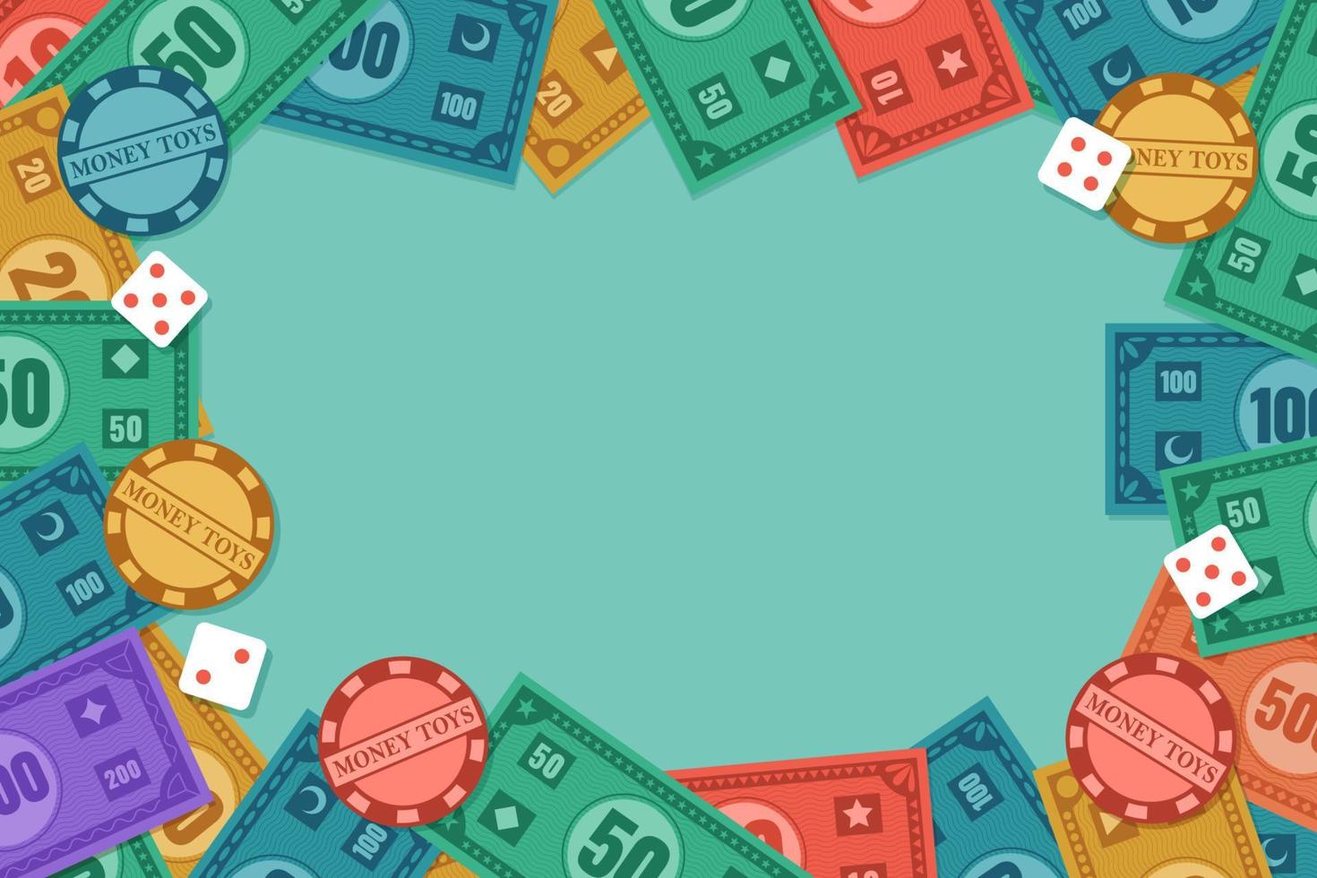 Fake Play Money Background vector
