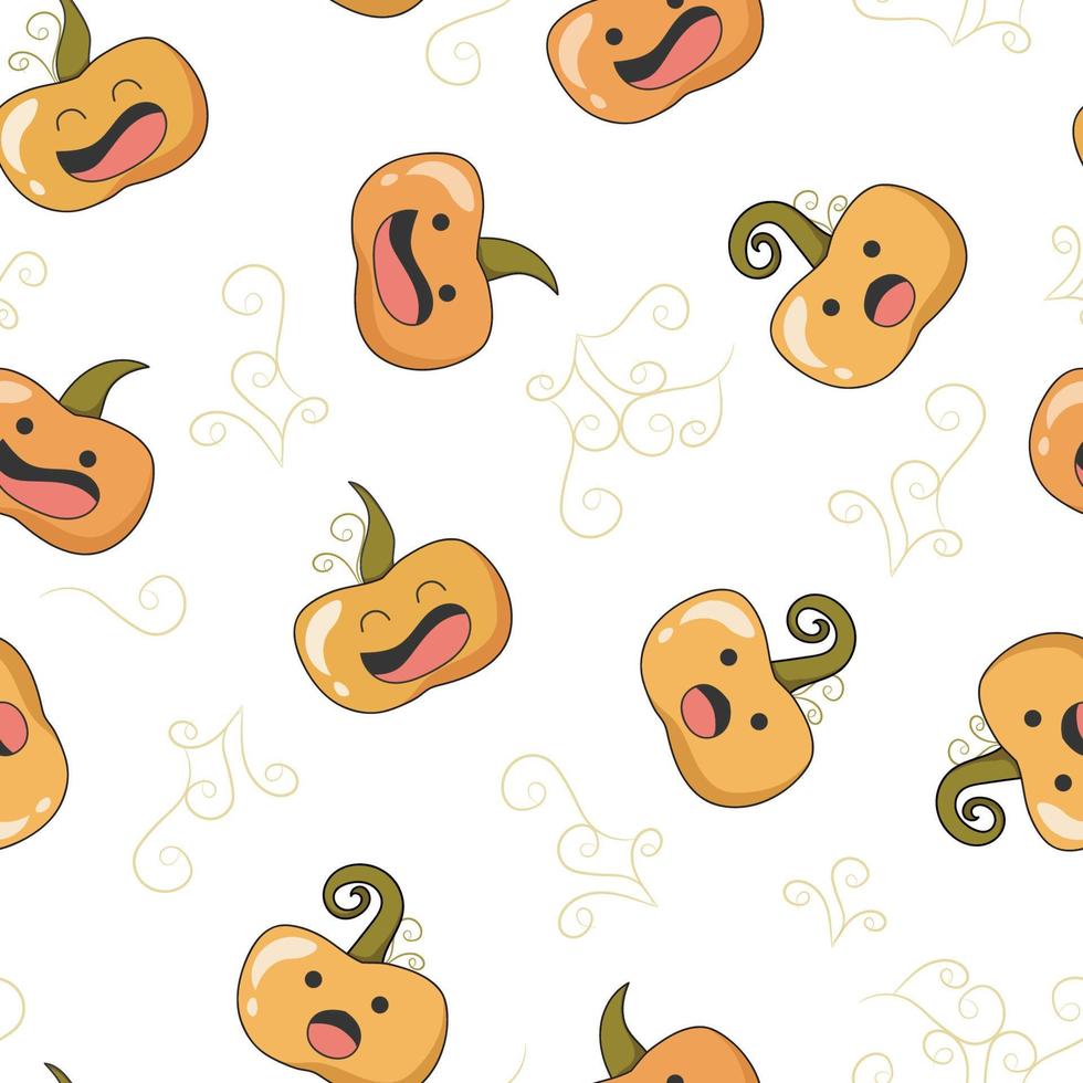 seamless pattern cute halloween background vector