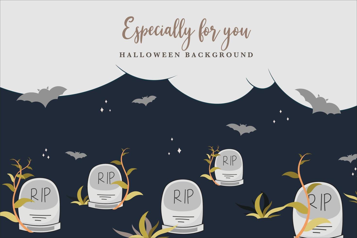 cute halloween template background vector