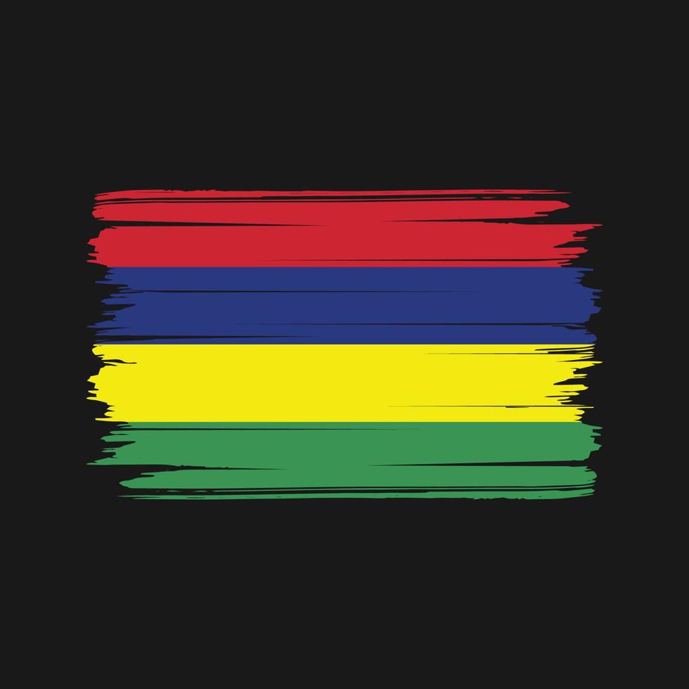 Mauritius Flag Brush Vector. National Flag vector