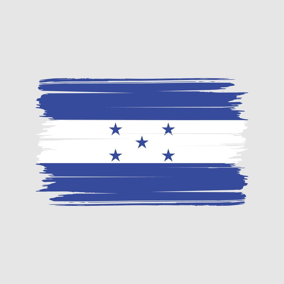 vector de pincel de bandera de honduras. bandera nacional