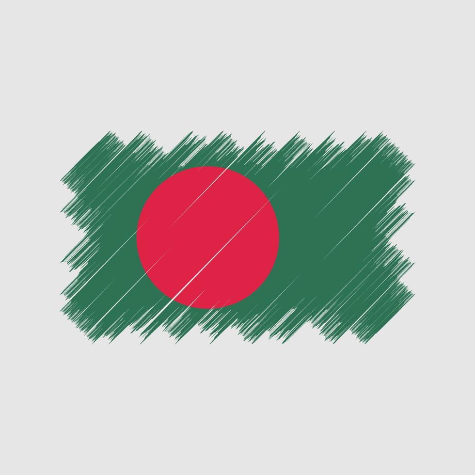 cepillo de bandera de bangladesh. bandera nacional vector