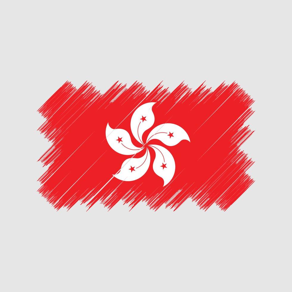 Hong Kong Flag Brush. National Flag vector