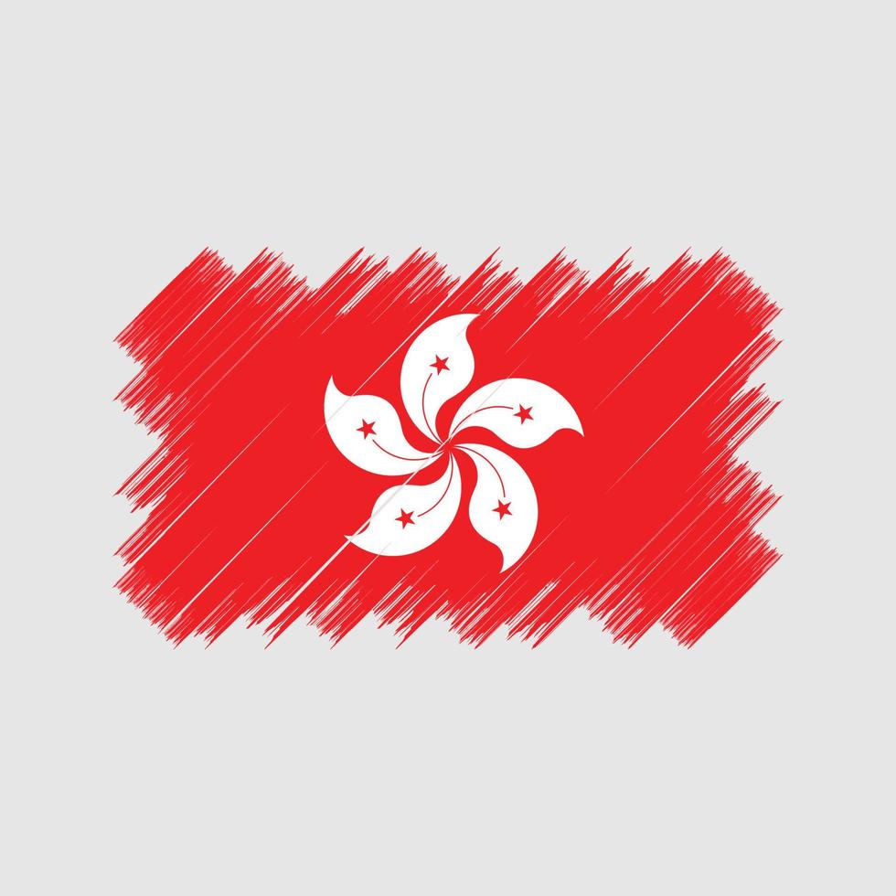 Hong Kong Flag Brush. National Flag vector