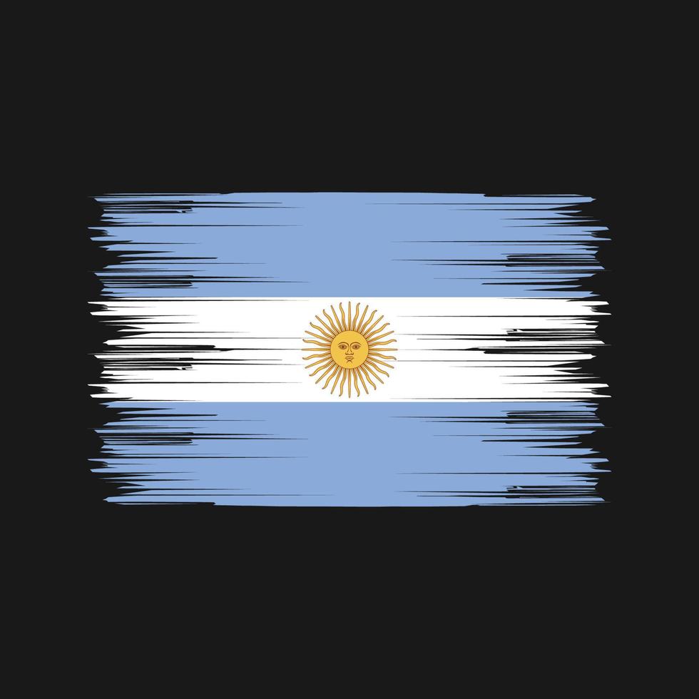 pincel de bandera argentina. bandera nacional vector