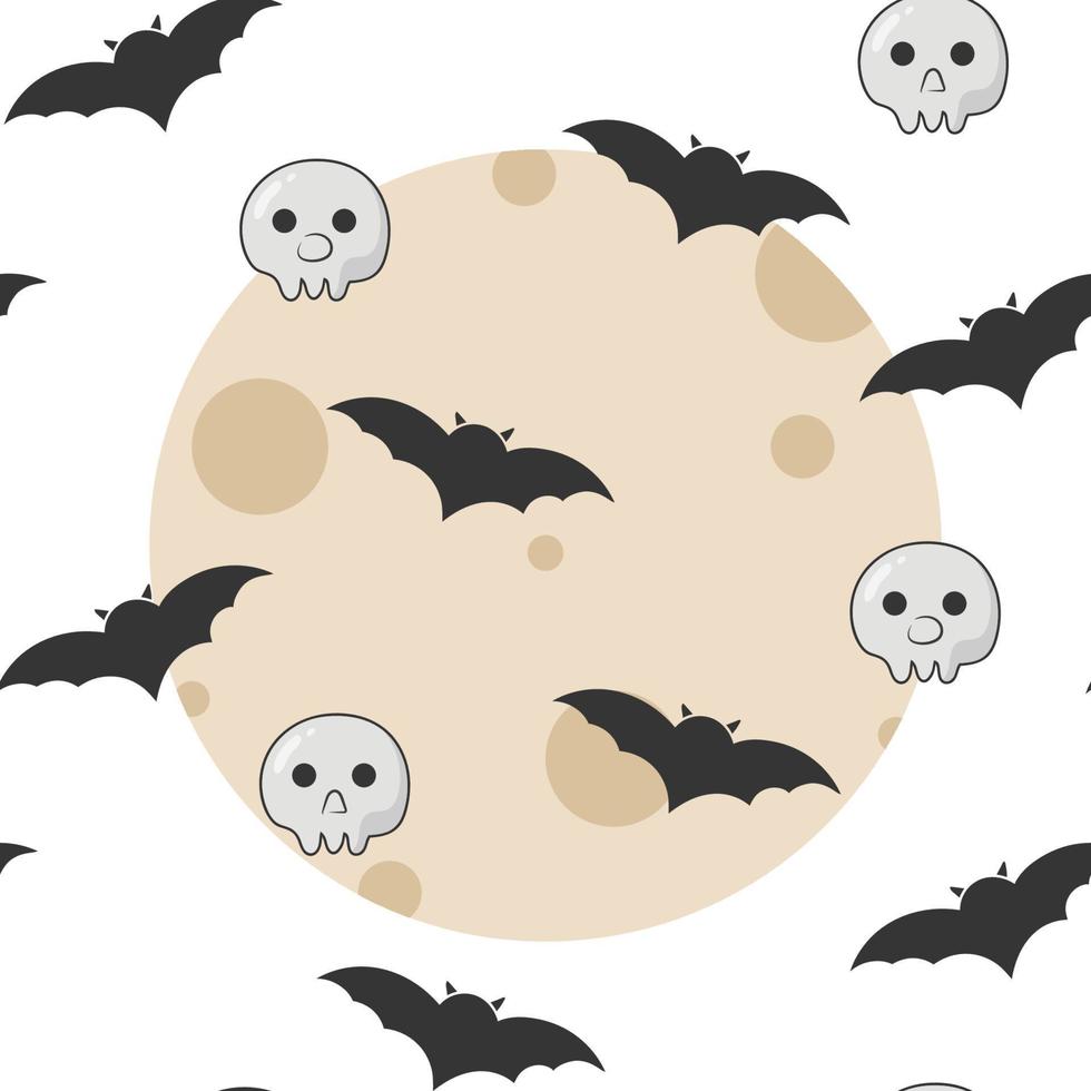 seamless pattern cute halloween background vector