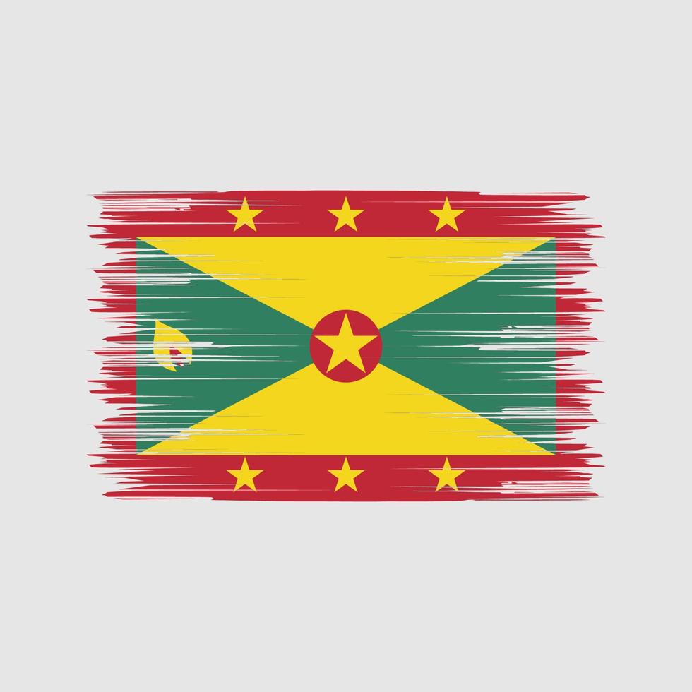 Grenada Flag Brush. National Flag vector
