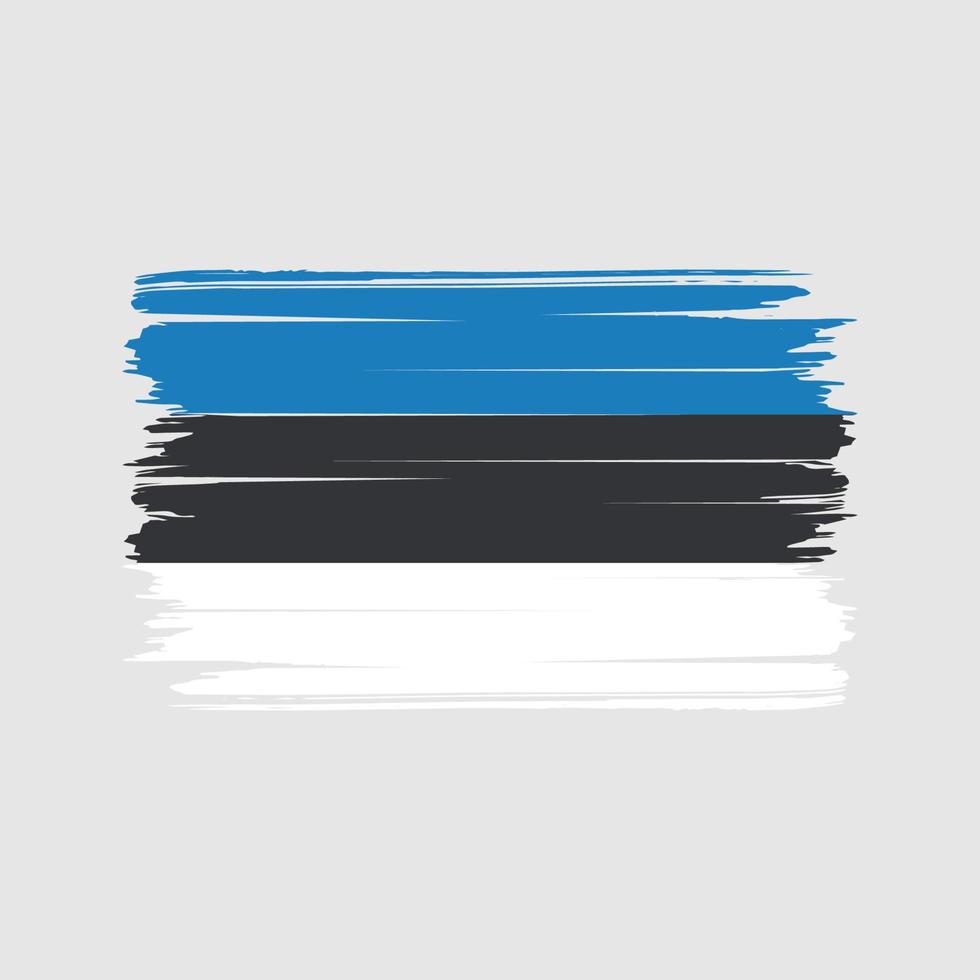 vector de pincel de bandera de estonia. bandera nacional