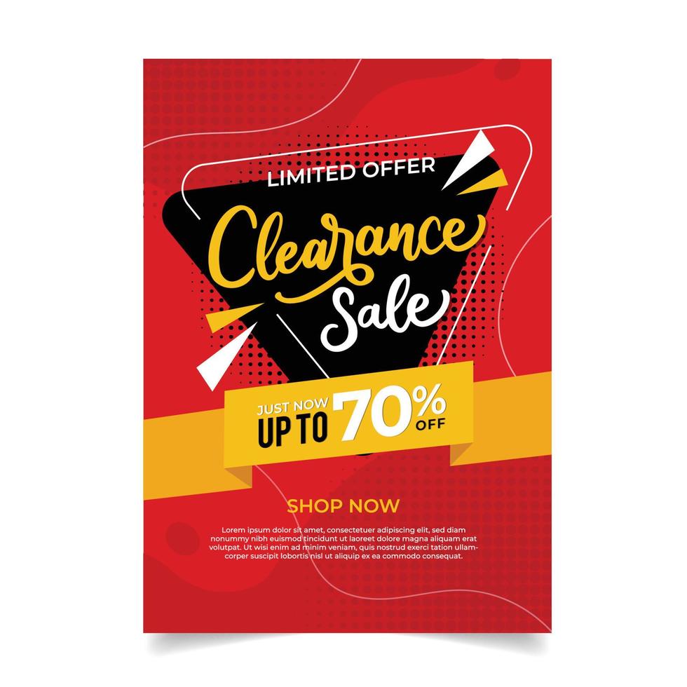 Clearance Sale Limited Offer Poster vector