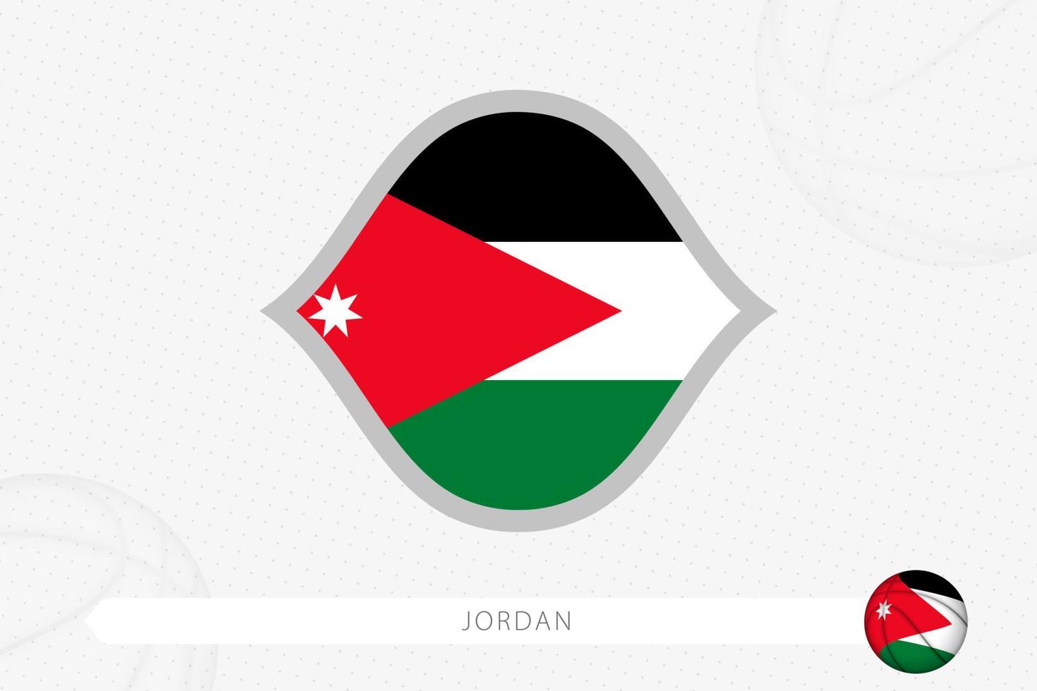 Jordan flag for basketball competition on gray basketball background. vector