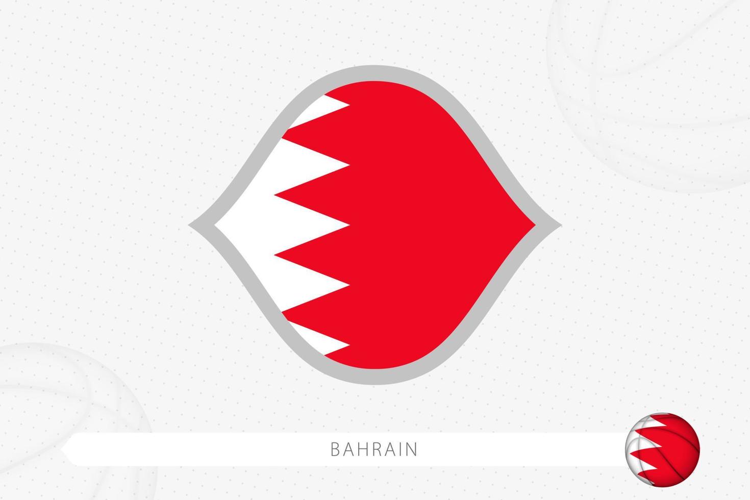 bandera de bahrein para la competencia de baloncesto sobre fondo de baloncesto gris. vector
