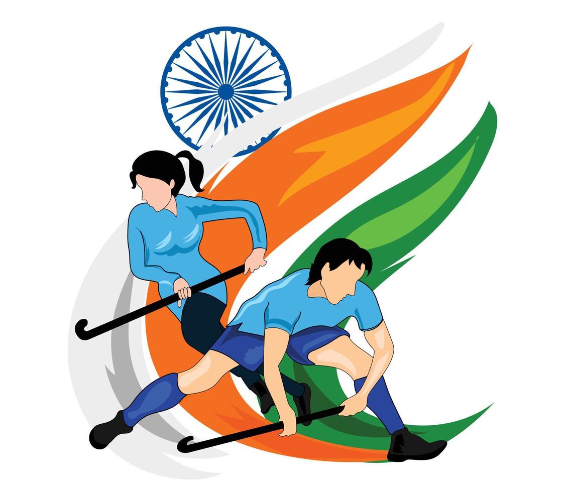 National Sports Day in India poster illustration vector