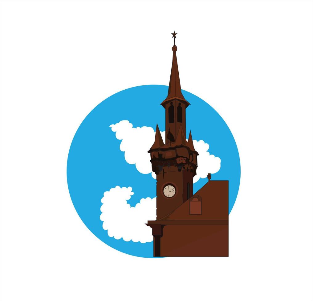 Castle Tower vector illustration on white background