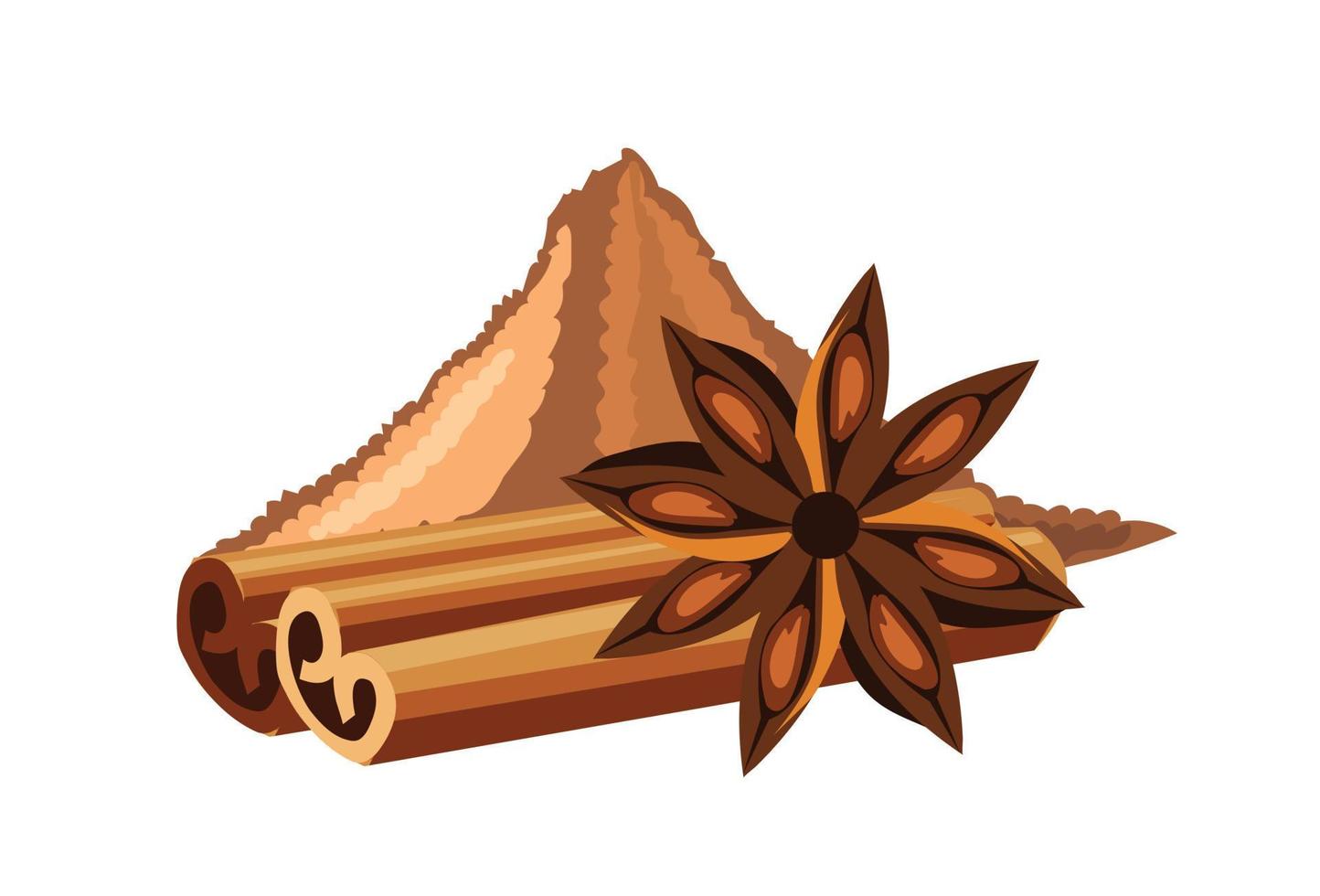 Cinnamon Indian vector illustration